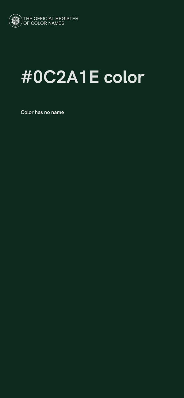 #0C2A1E color image