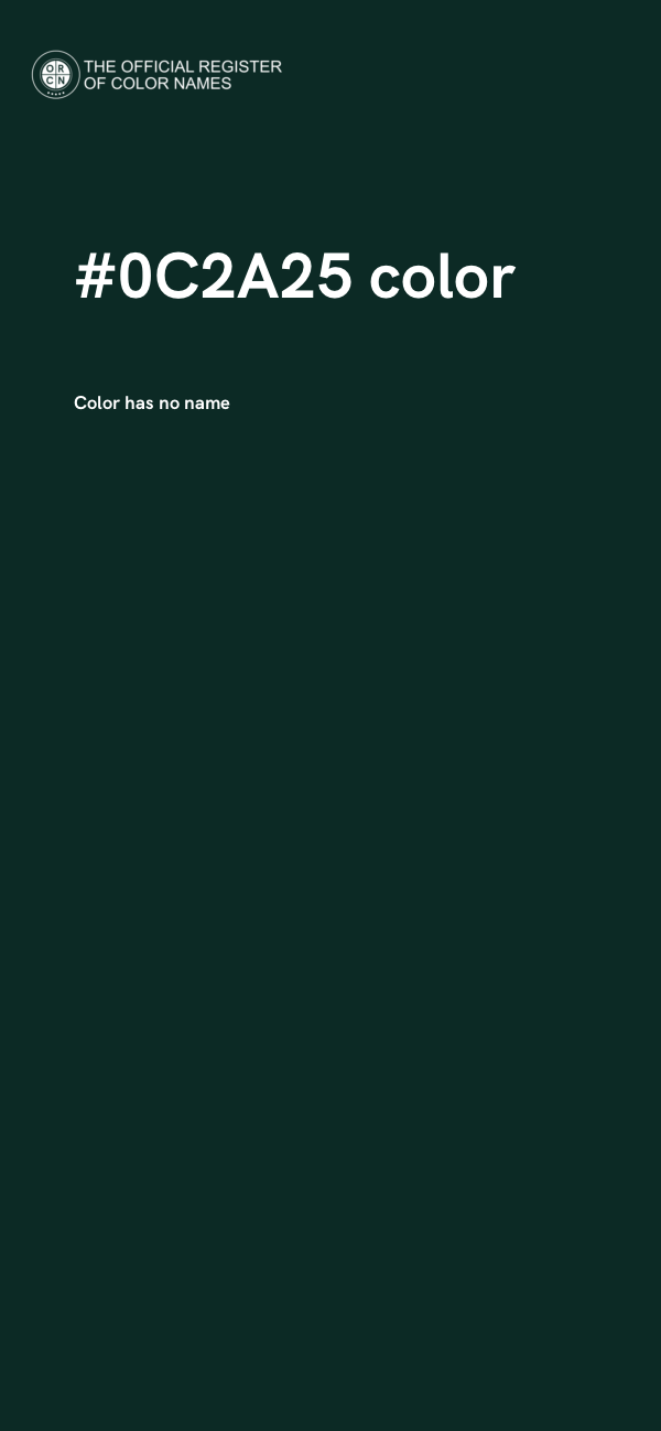 #0C2A25 color image