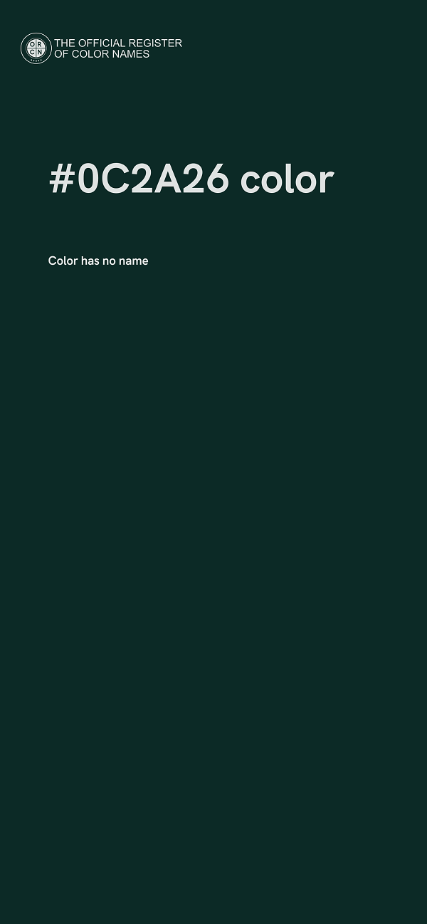 #0C2A26 color image