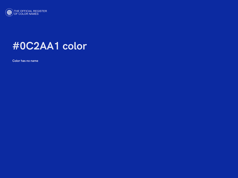 #0C2AA1 color image