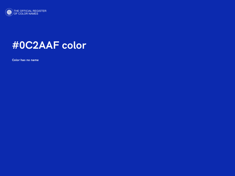 #0C2AAF color image
