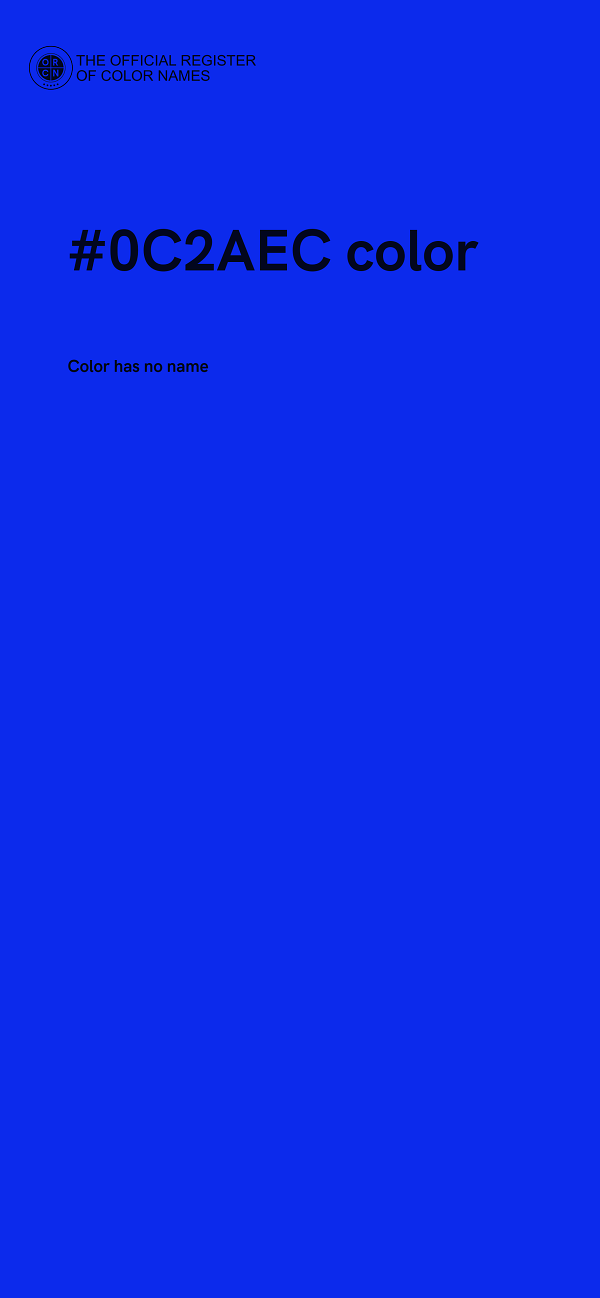 #0C2AEC color image