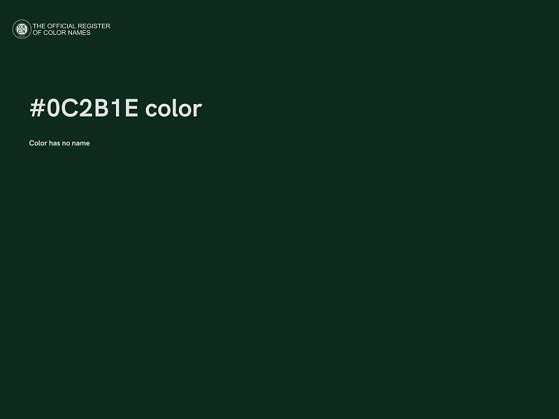 #0C2B1E color image