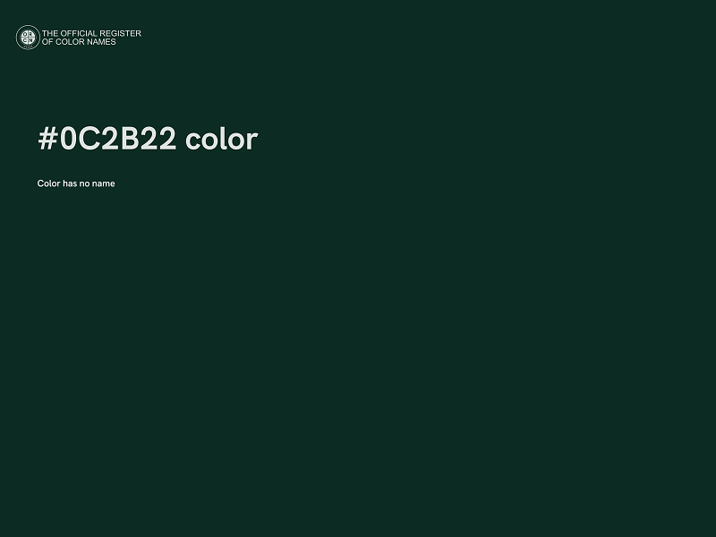 #0C2B22 color image