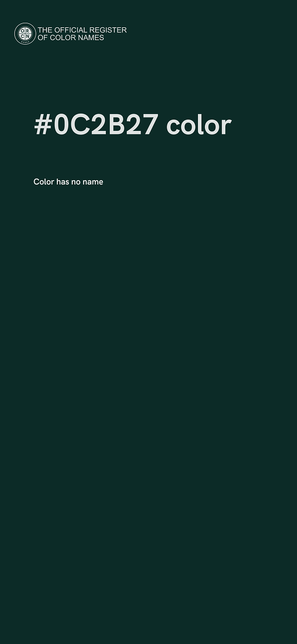 #0C2B27 color image