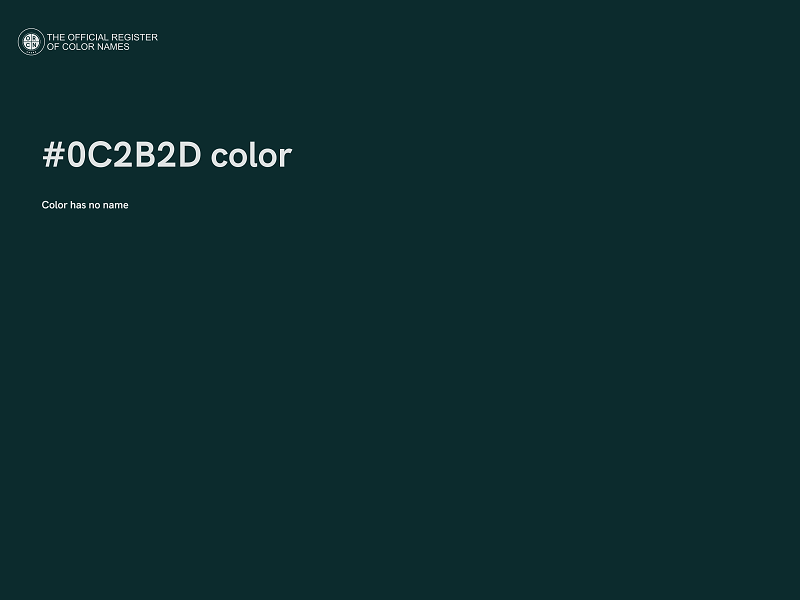 #0C2B2D color image