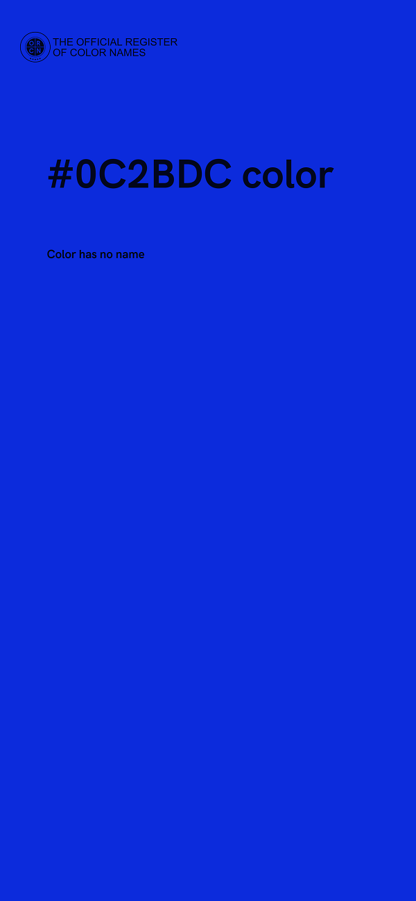 #0C2BDC color image
