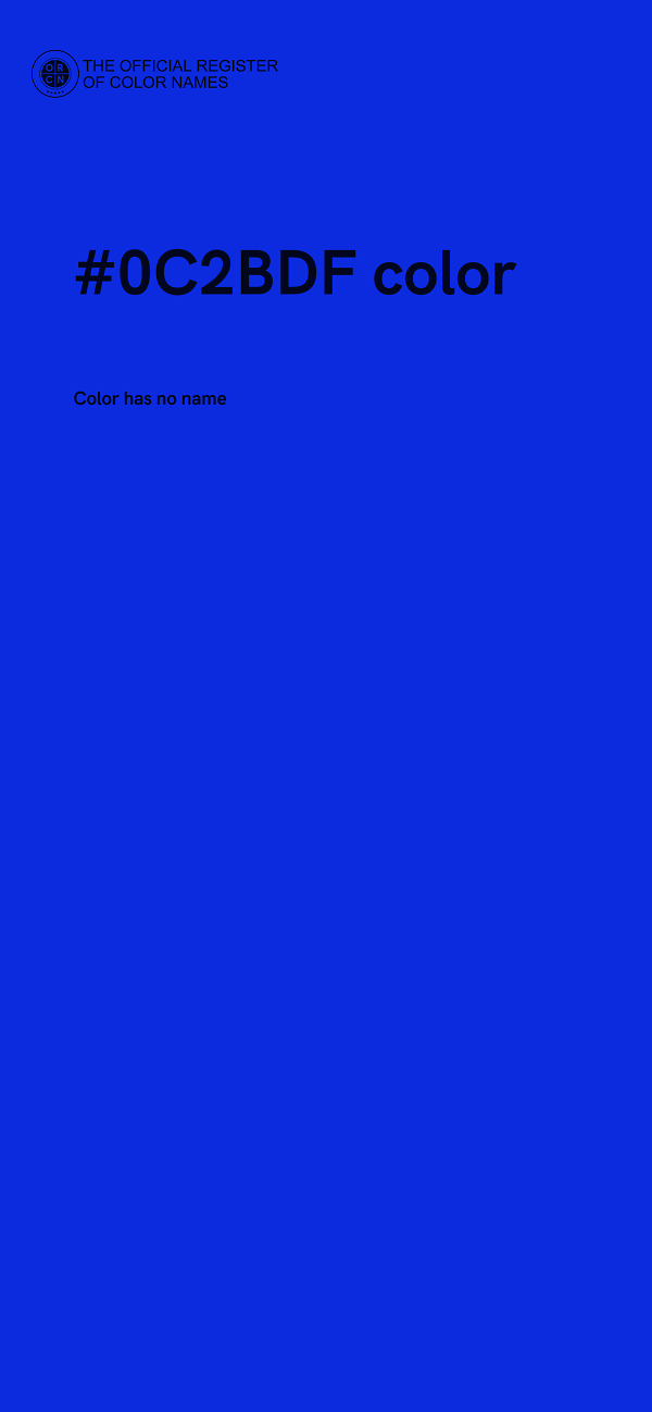 #0C2BDF color image