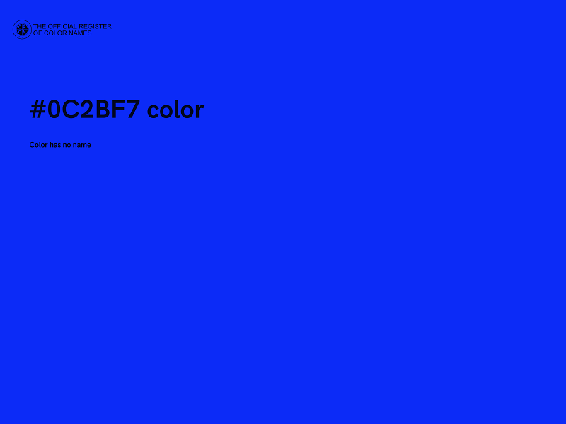 #0C2BF7 color image