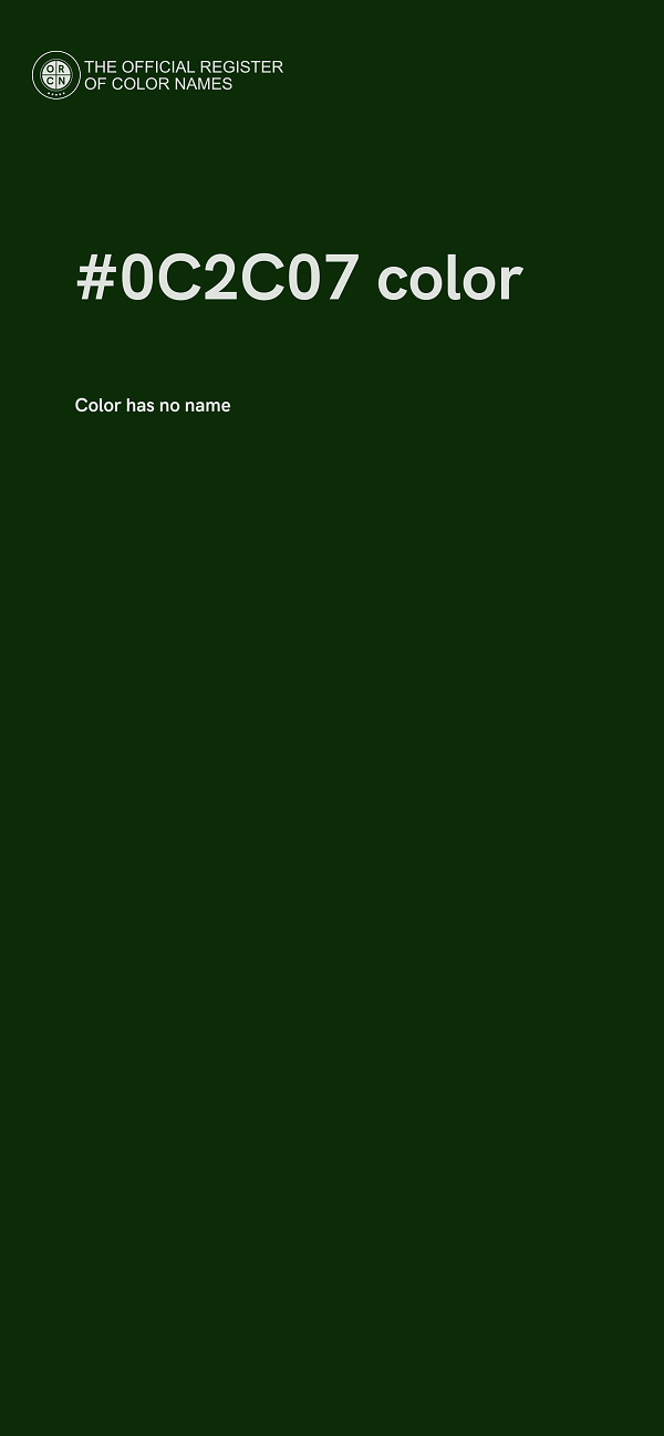 #0C2C07 color image