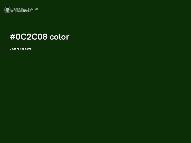 #0C2C08 color image