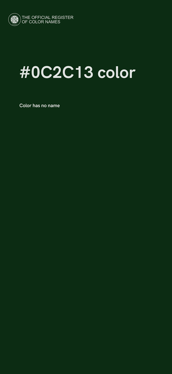 #0C2C13 color image