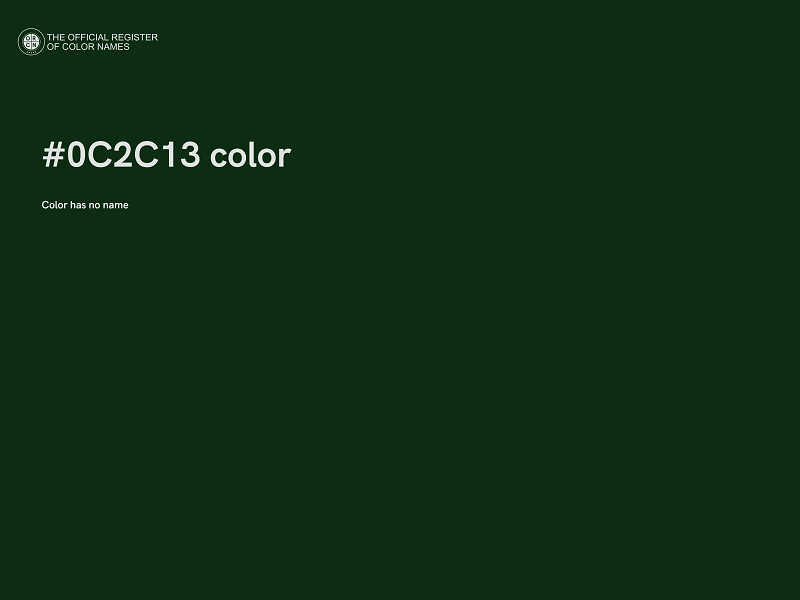 #0C2C13 color image