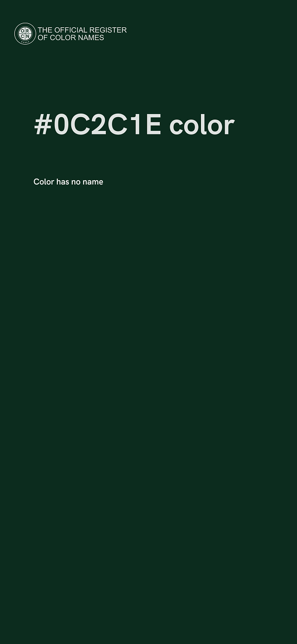 #0C2C1E color image