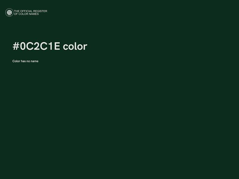 #0C2C1E color image