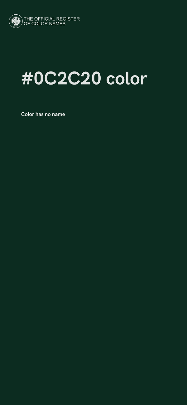 #0C2C20 color image