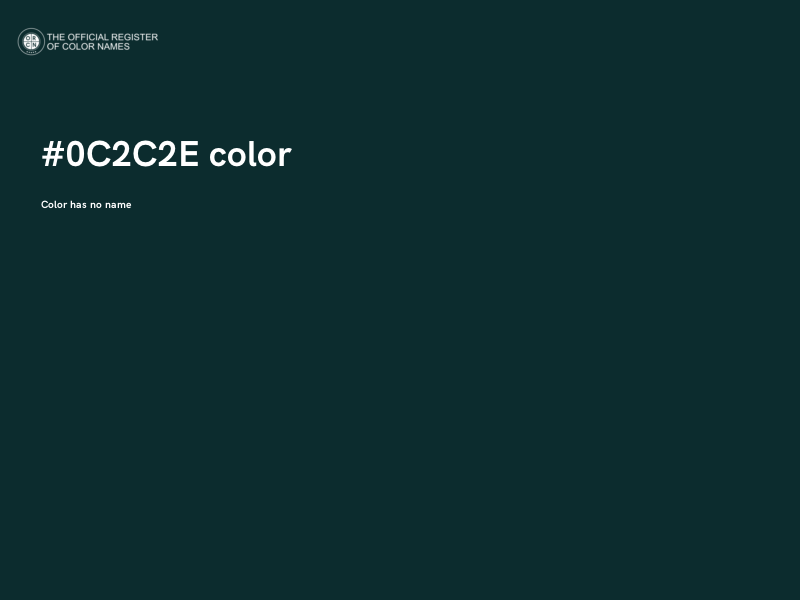 #0C2C2E color image