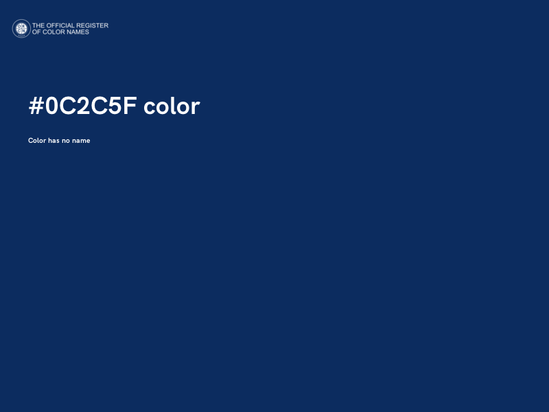 #0C2C5F color image