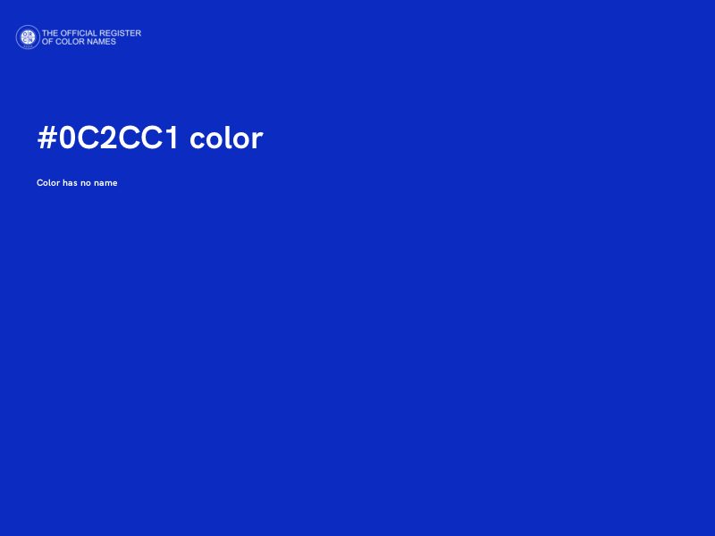#0C2CC1 color image