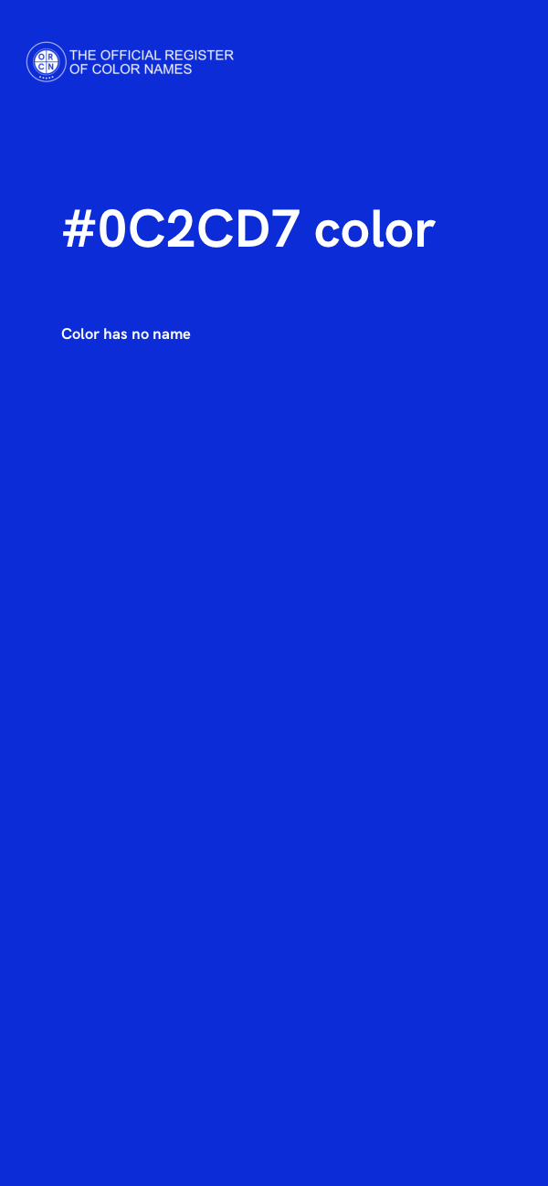 #0C2CD7 color image