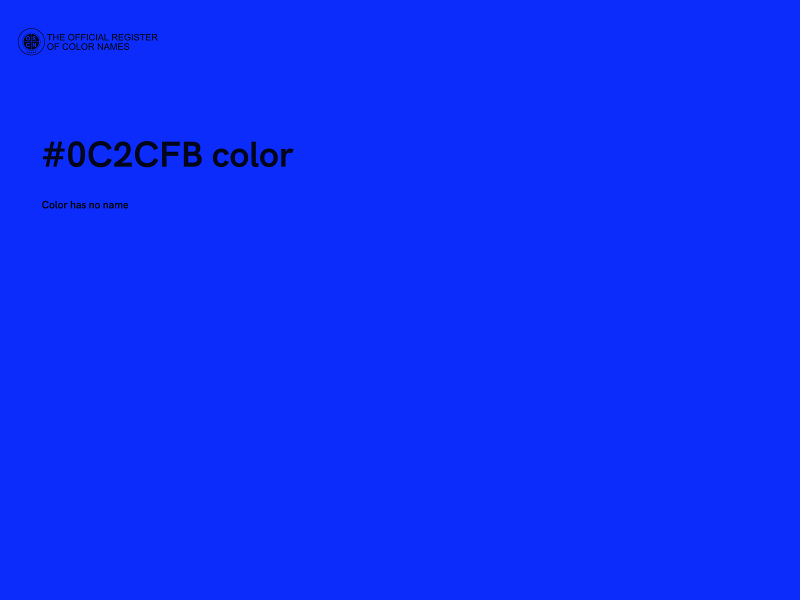 #0C2CFB color image