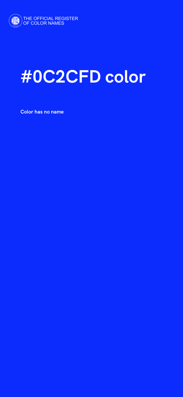 #0C2CFD color image