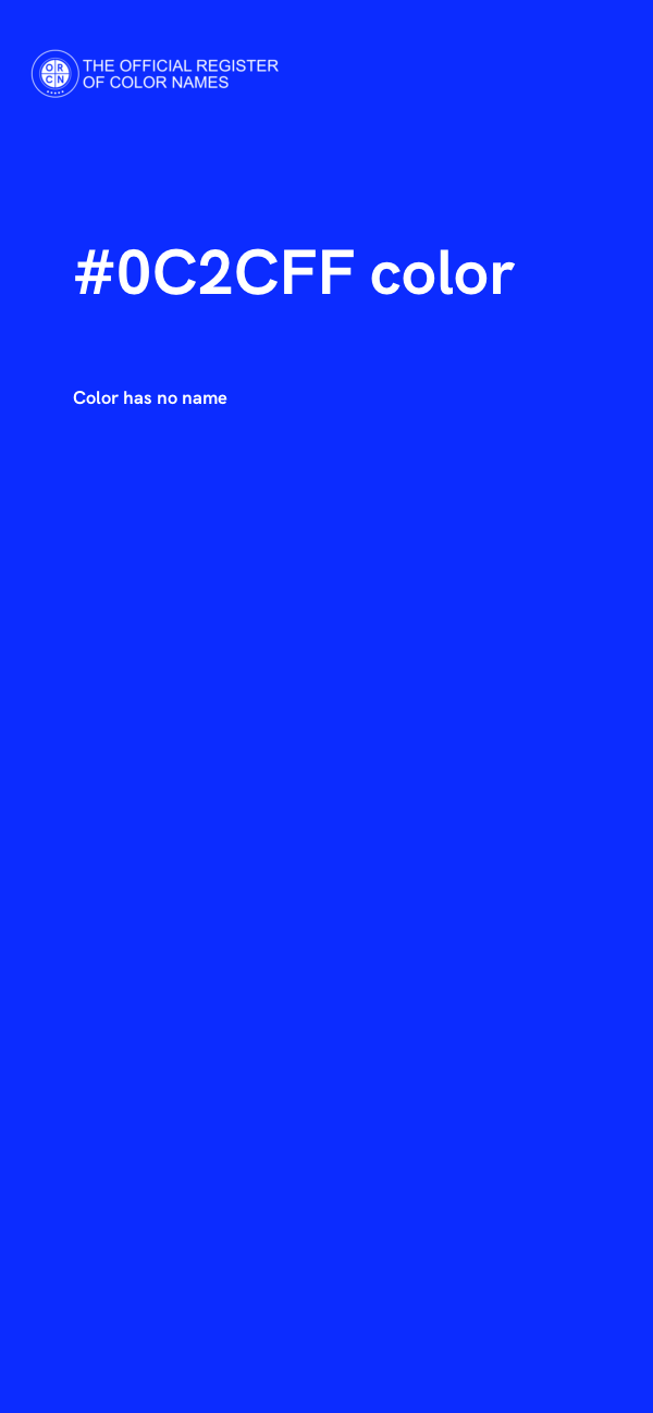 #0C2CFF color image