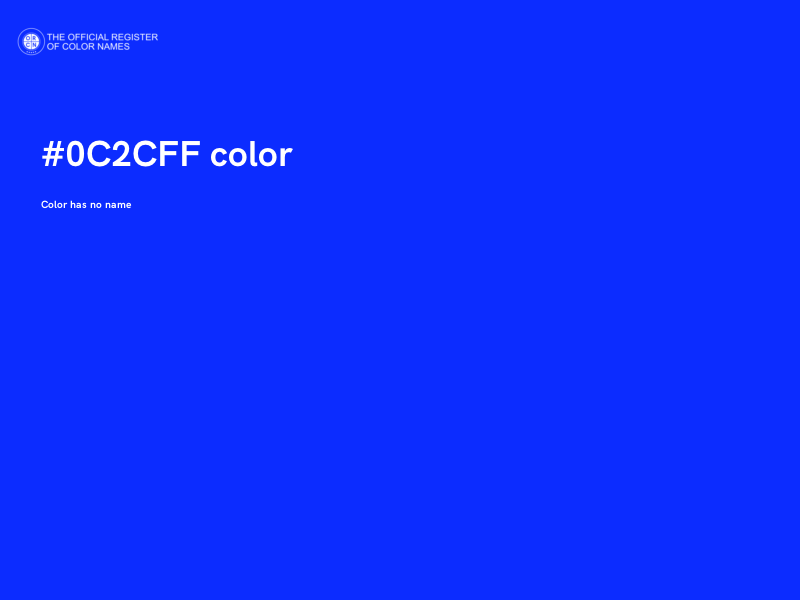 #0C2CFF color image