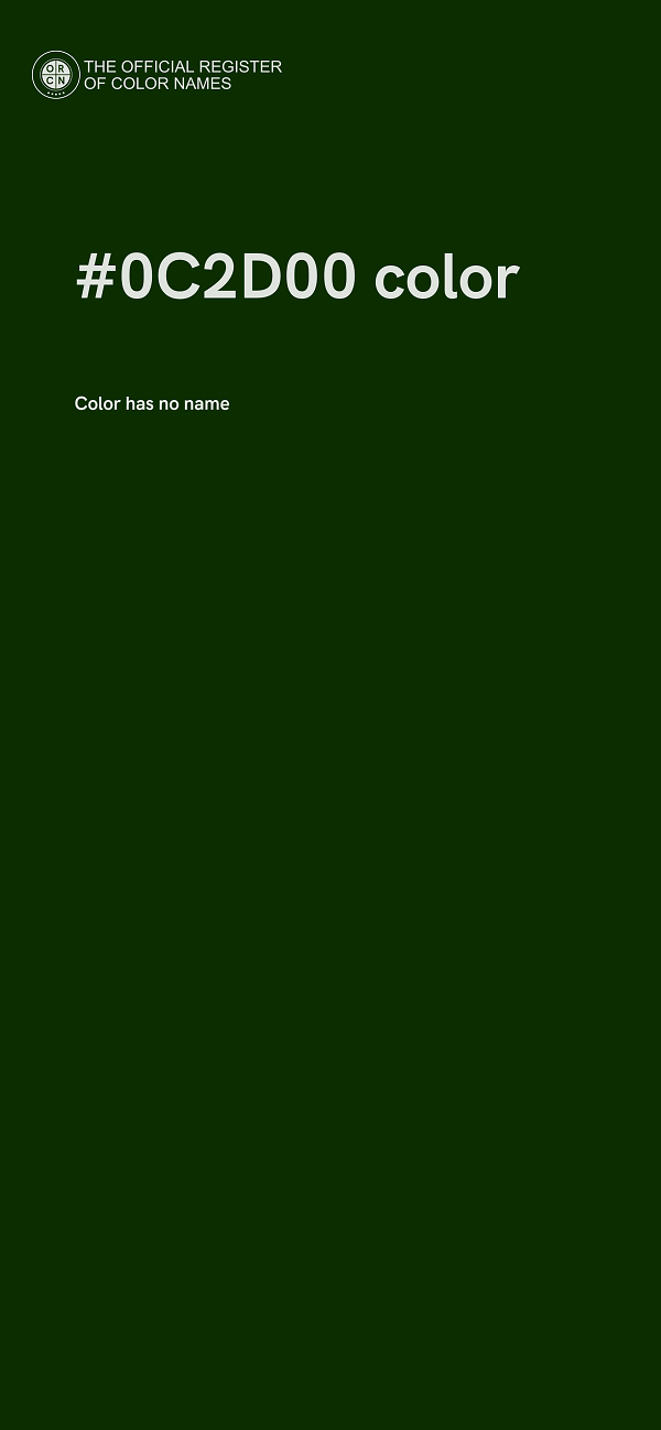#0C2D00 color image