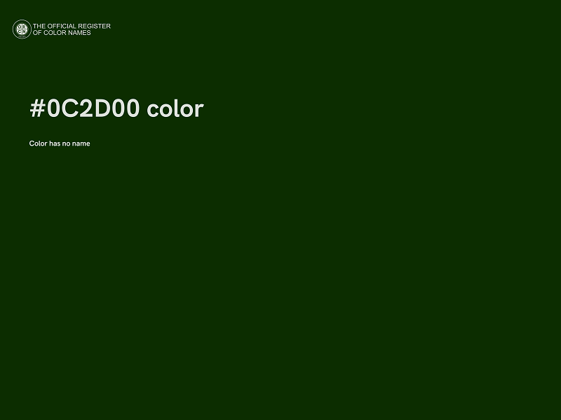 #0C2D00 color image