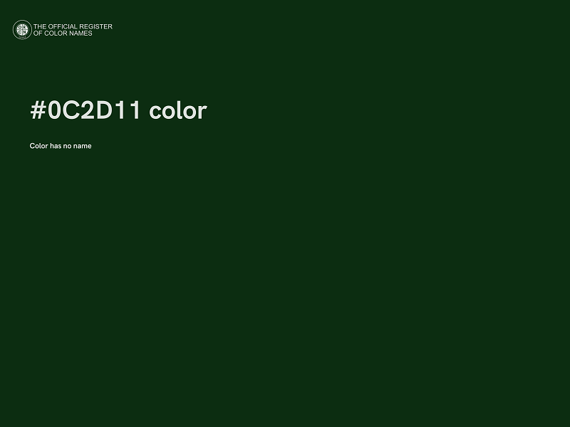 #0C2D11 color image