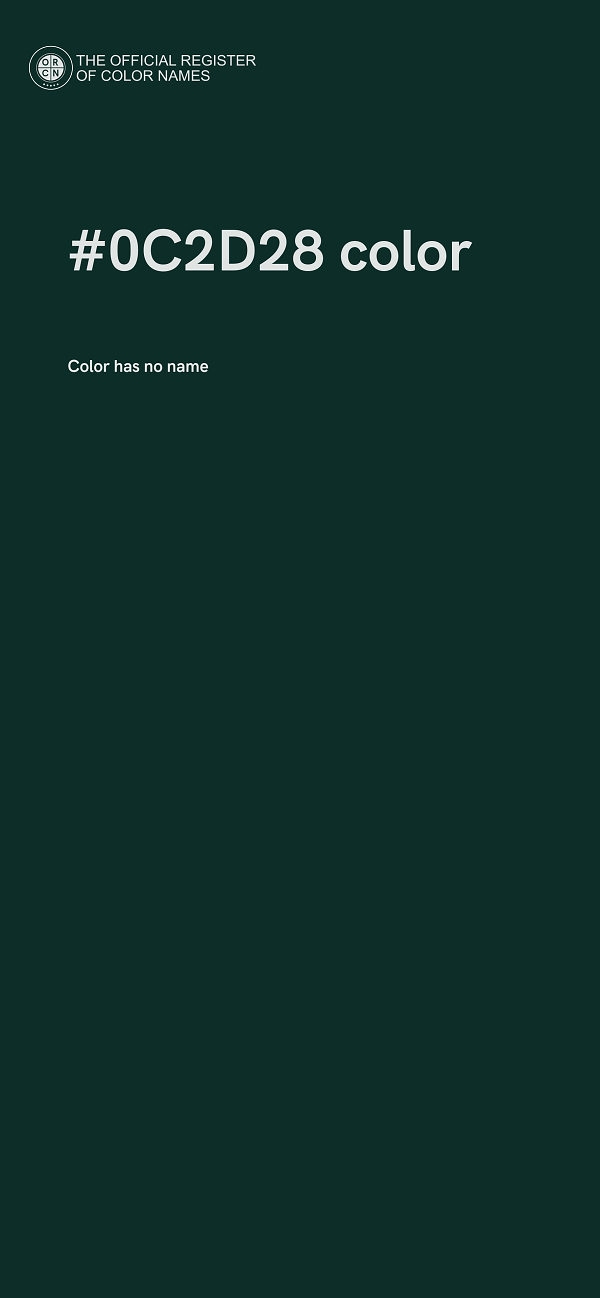 #0C2D28 color image