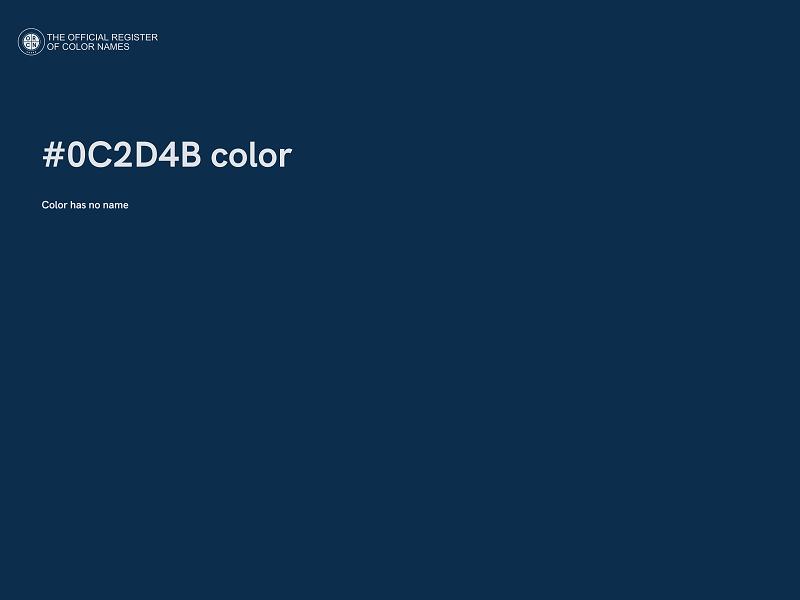 #0C2D4B color image