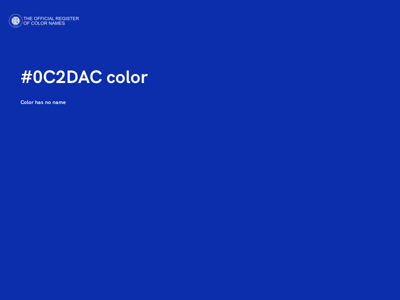 #0C2DAC color image