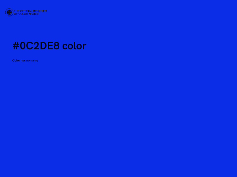 #0C2DE8 color image