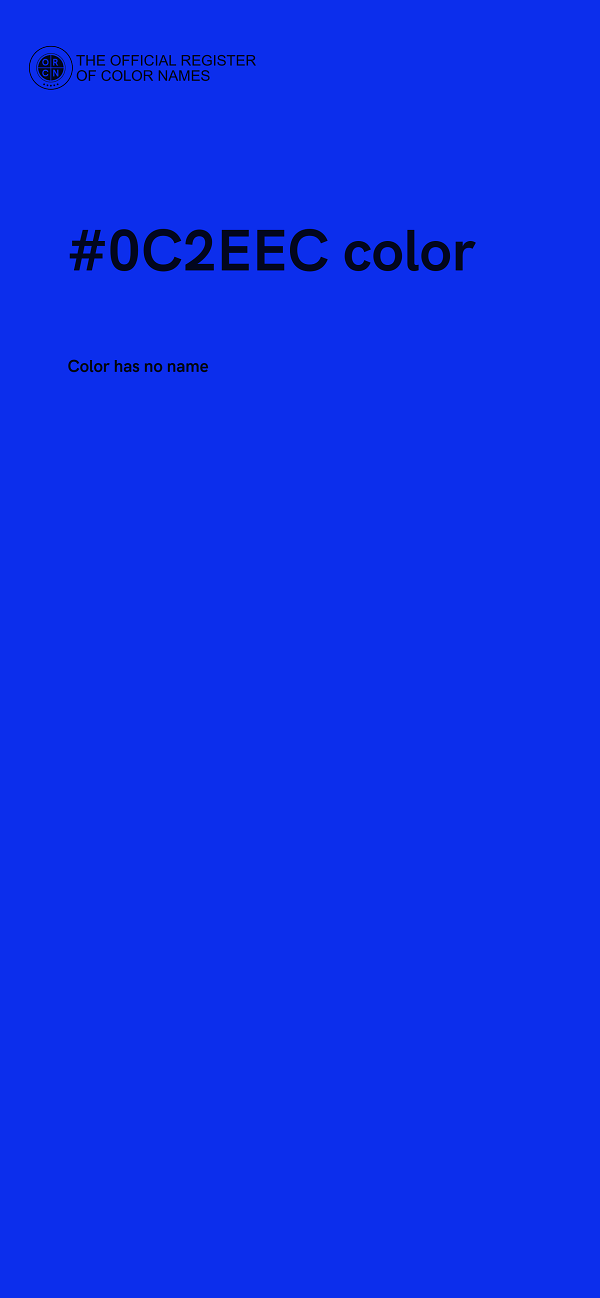 #0C2EEC color image