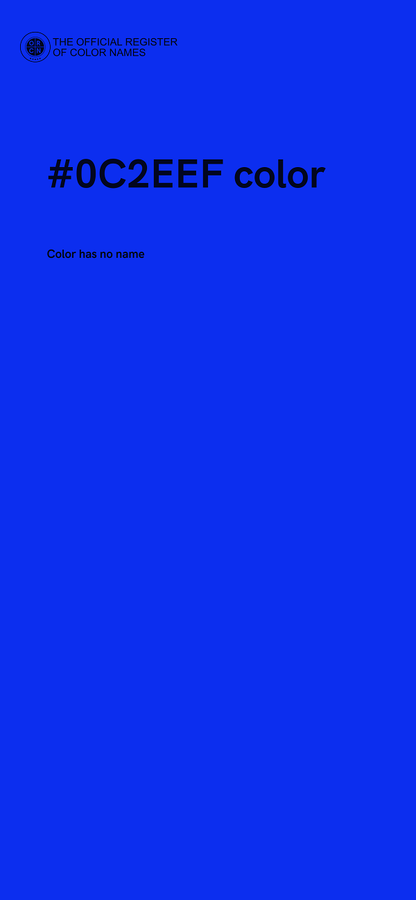 #0C2EEF color image