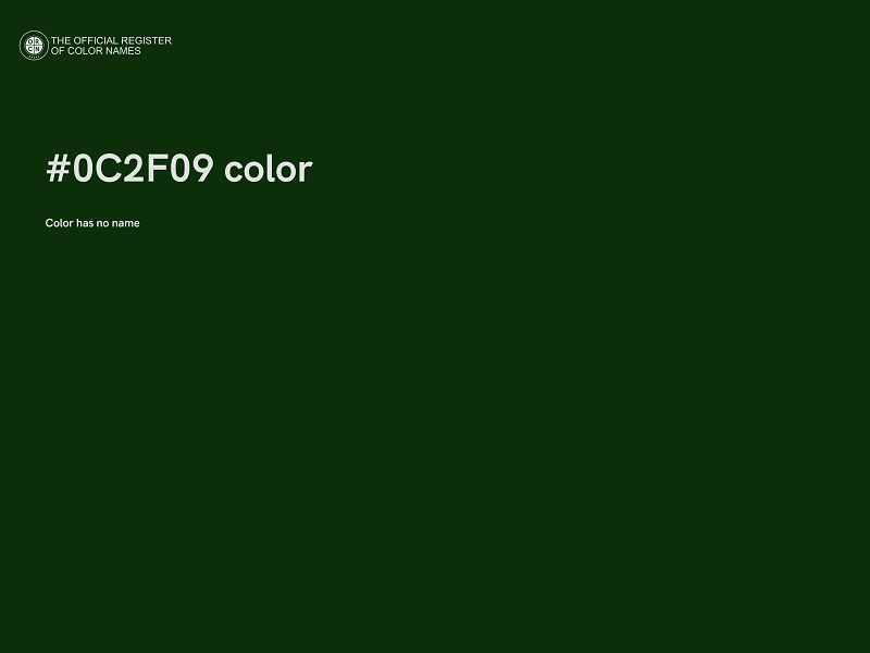 #0C2F09 color image