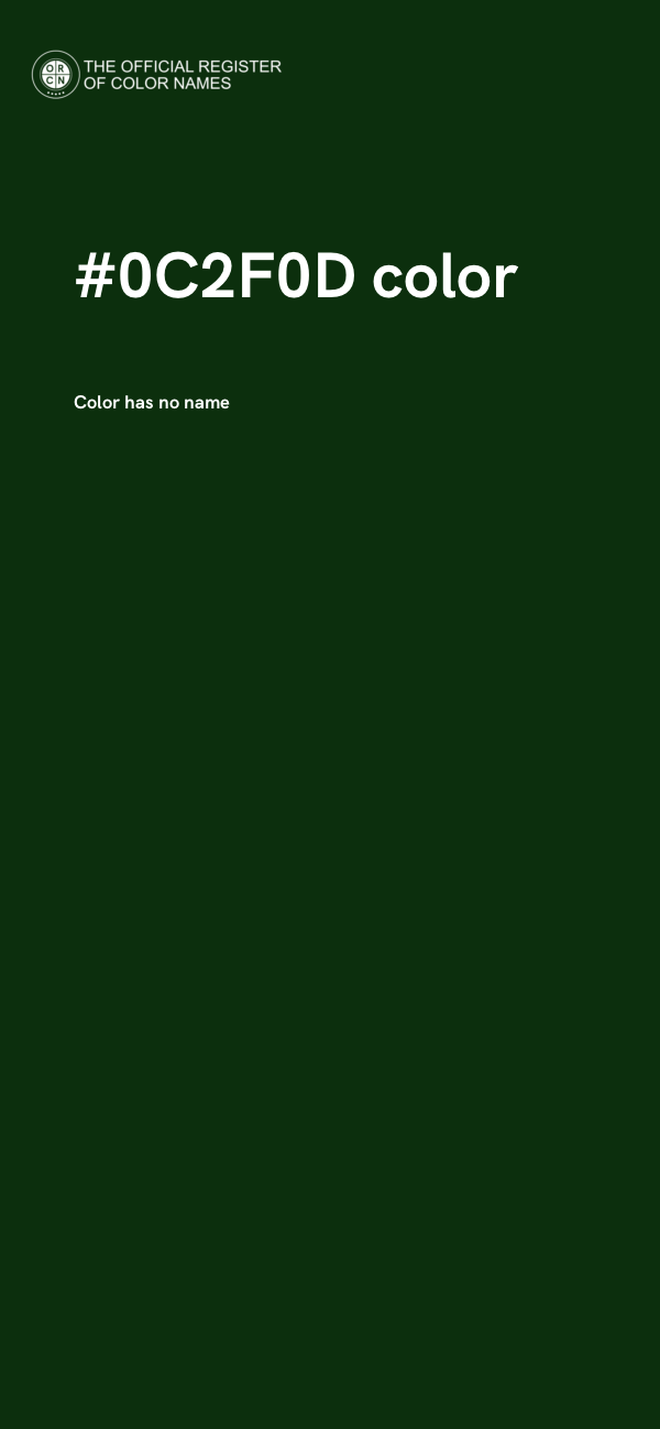 #0C2F0D color image