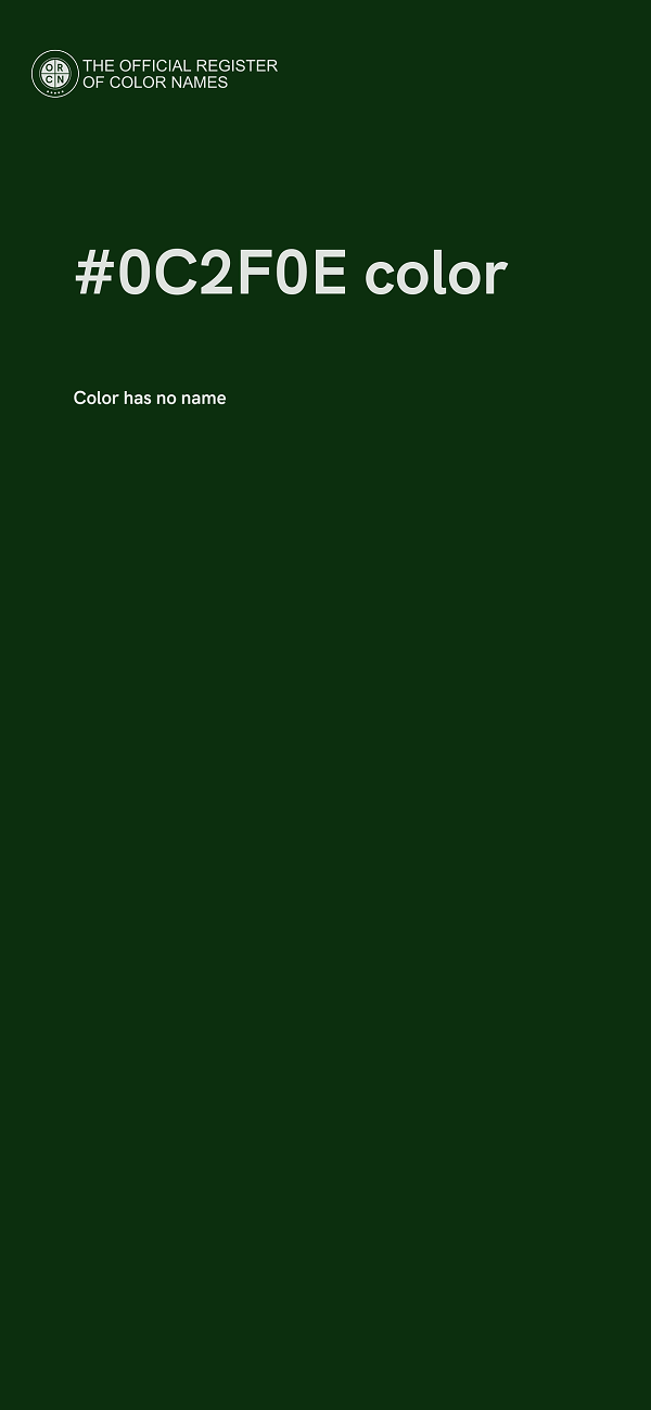 #0C2F0E color image
