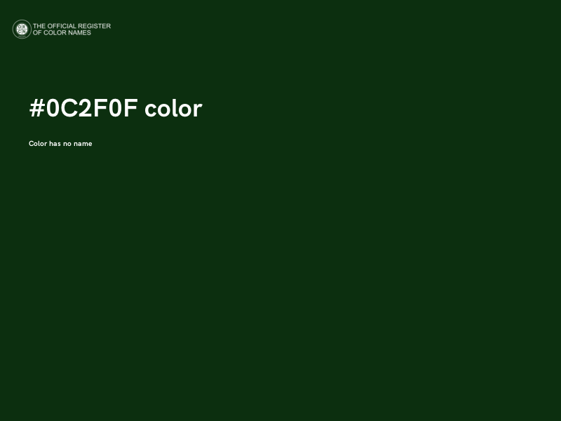 #0C2F0F color image