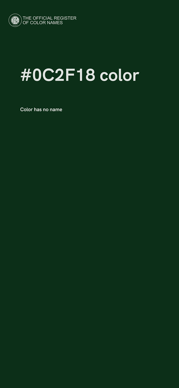 #0C2F18 color image