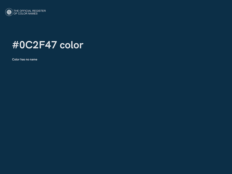 #0C2F47 color image