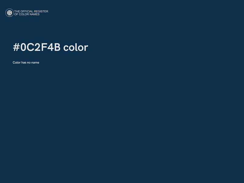 #0C2F4B color image