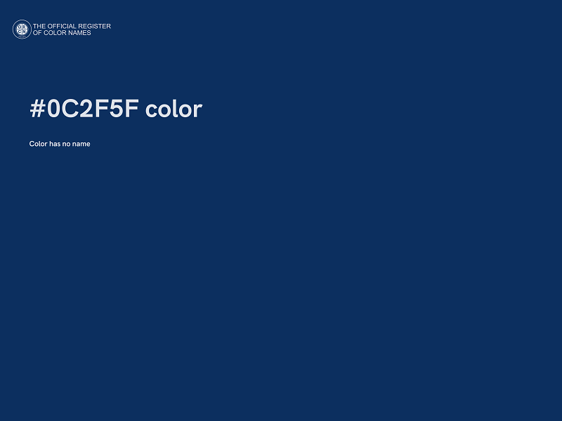 #0C2F5F color image