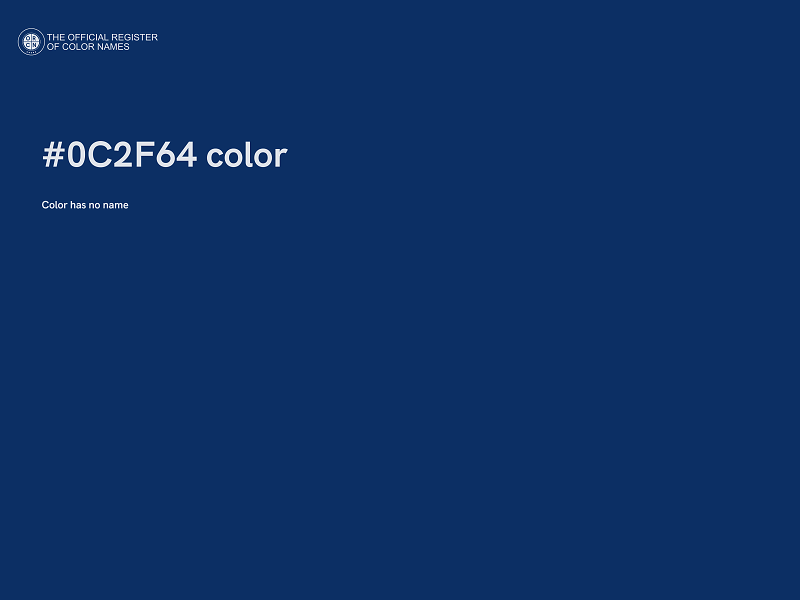 #0C2F64 color image