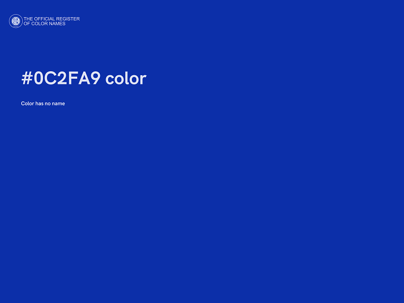 #0C2FA9 color image