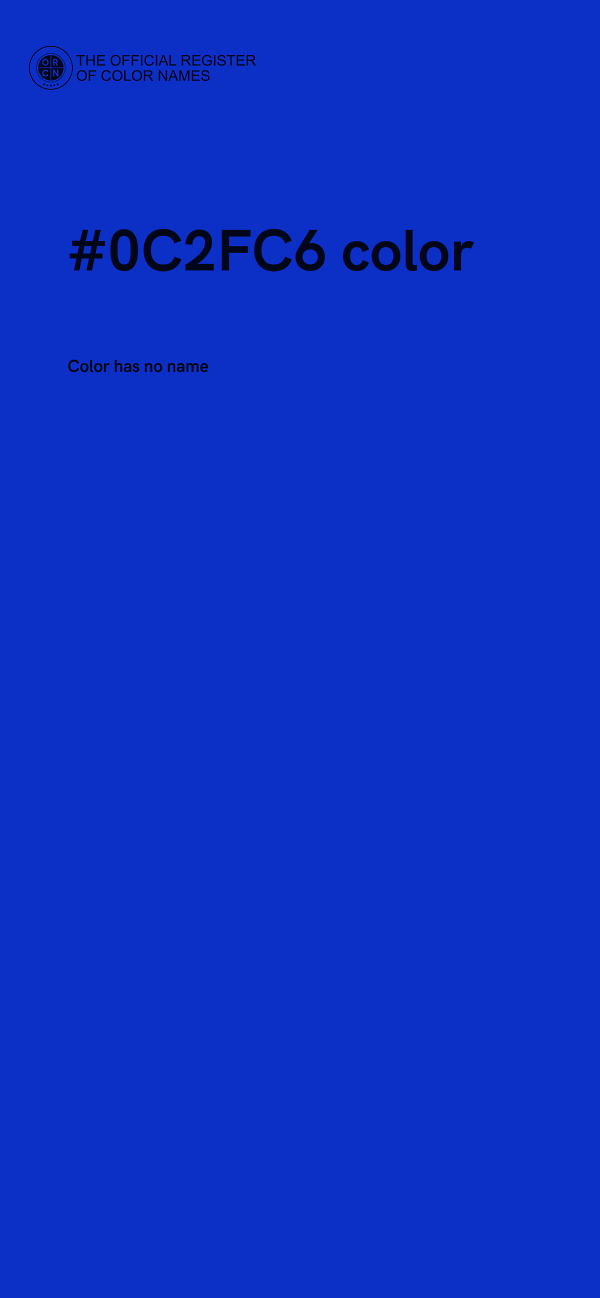 #0C2FC6 color image