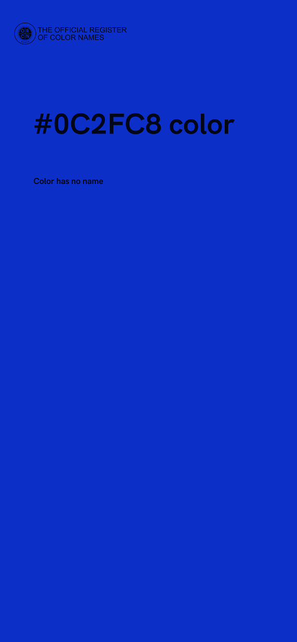 #0C2FC8 color image