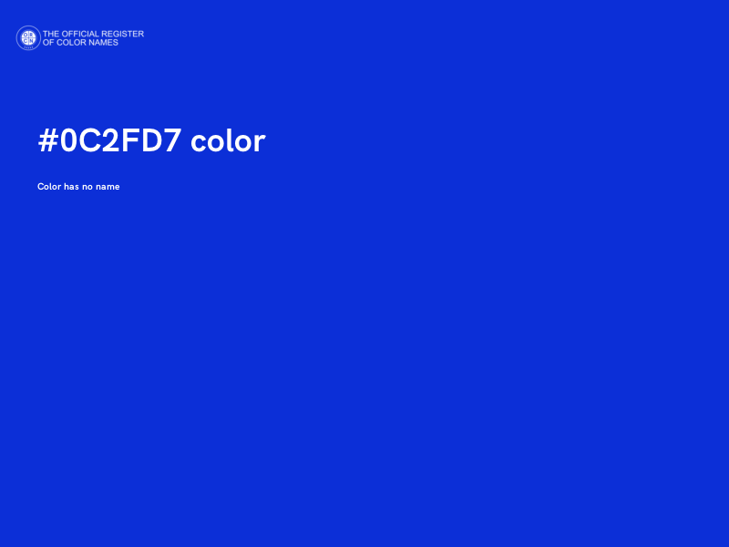#0C2FD7 color image